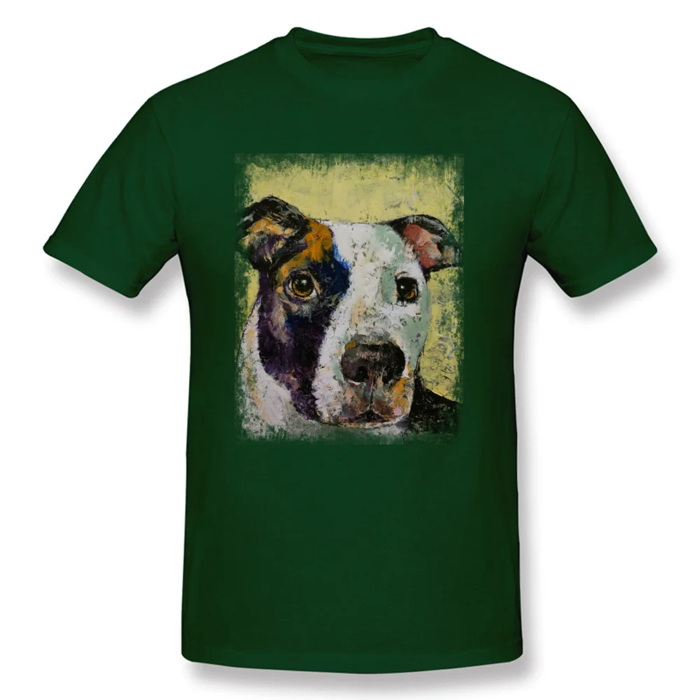 Funny Men's T Shirt Round Collar Short Sleeve 100% Cotton PIT BULL Tops & Tees Birthday Tees Free Shipping PIT BULL dark