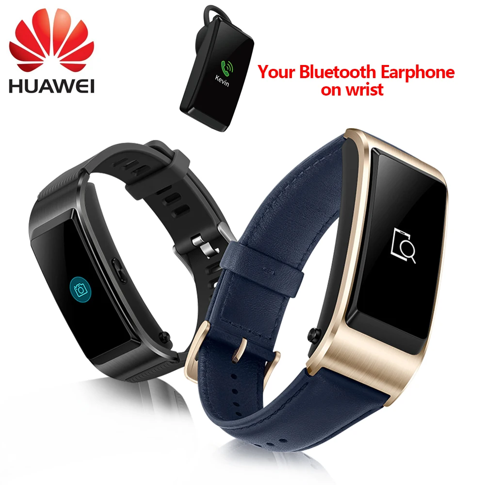 

2018 Newest Huawei TalkBand B5 GPS Bluetooth Smart Bracelet Touch AMOLED Screen Display Call Earphone Band Wearable B5 TalkBand
