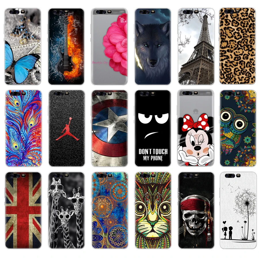 TPU Soft Cases for Huawei P10 P 10 Silicone Case Back Cover Plus P10Plus Phone Shell Cartoon Fundas |