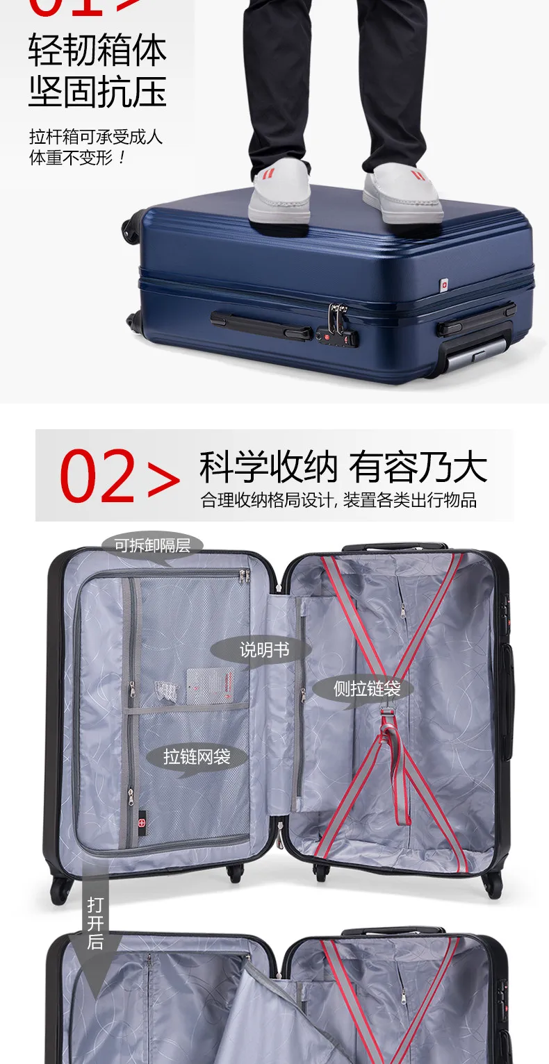 Travel Luggage Men Women Trolley Alloy Business Rolling Airplane Luggage Light Weight Suitcase Spinner Wheels Trunk (5)