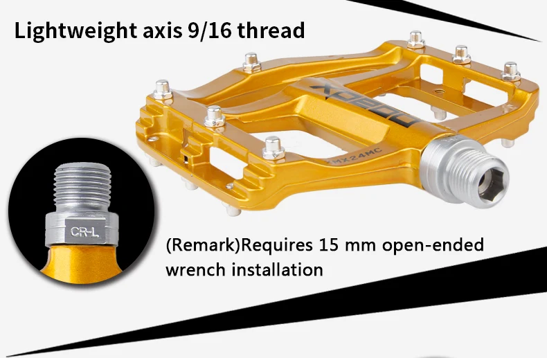Велосипедные педали для горного велосипеда, сверхлегкие педали из алюминиевого сплава, велосипедные Плоские Педали XMX24MC
