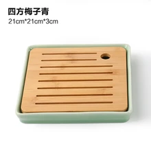 [GRANDNESS] керамический бамбуковый чайный поднос для хранения отвод воды, чайный набор кунг-фу, доска для комнаты, стол, китайская чайная комната, церемония