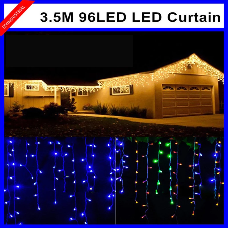 

Connectable 3.5M 96led curtain icicle string lights led fairy lights Christmas lamps Icicle Lights Xmas Wedding Party Decoration