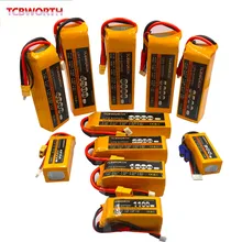 4S RC Lipo батарея 4S 14,8 V 1100mAh 1300mAh 1500mAh 1800mAh 2200mAh 2600mAh 25C 40C 60C для RC самолета вертолета квадрокоптера 4S