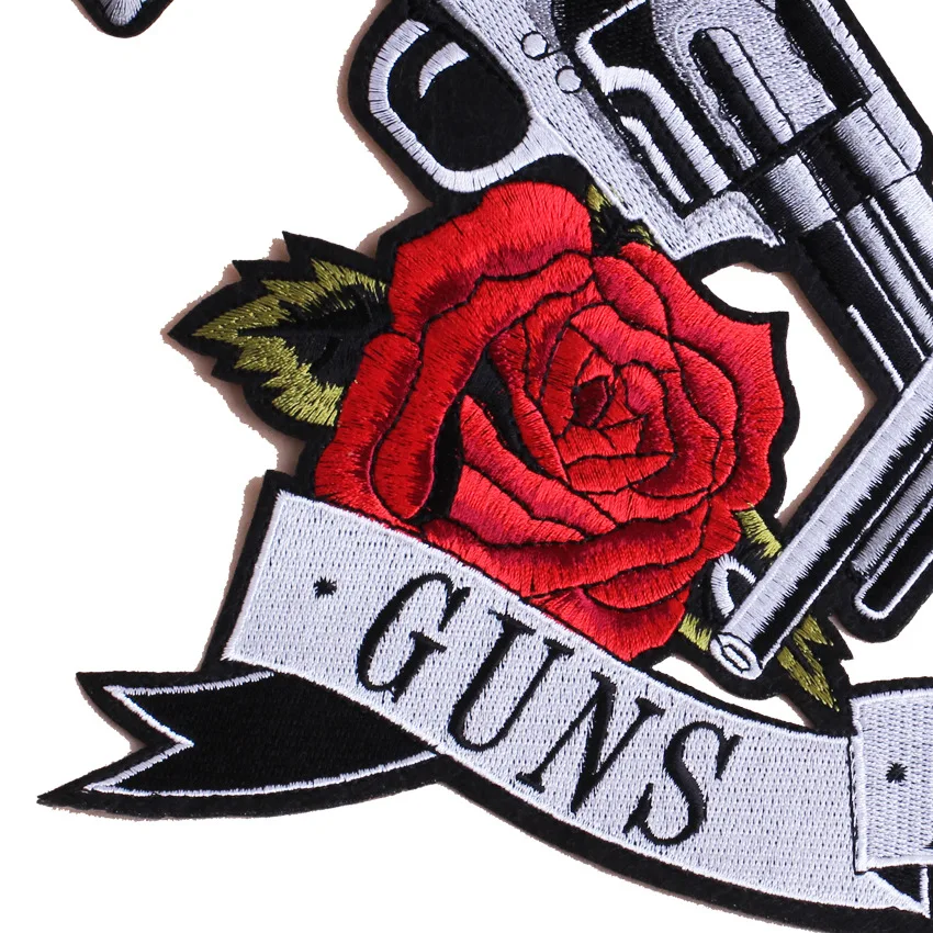 Высокое качество guns N Roses большие нашивки железная нашивка/вышитая нашивка-аппликация для DIY Футболка джинсовая куртка рюкзак