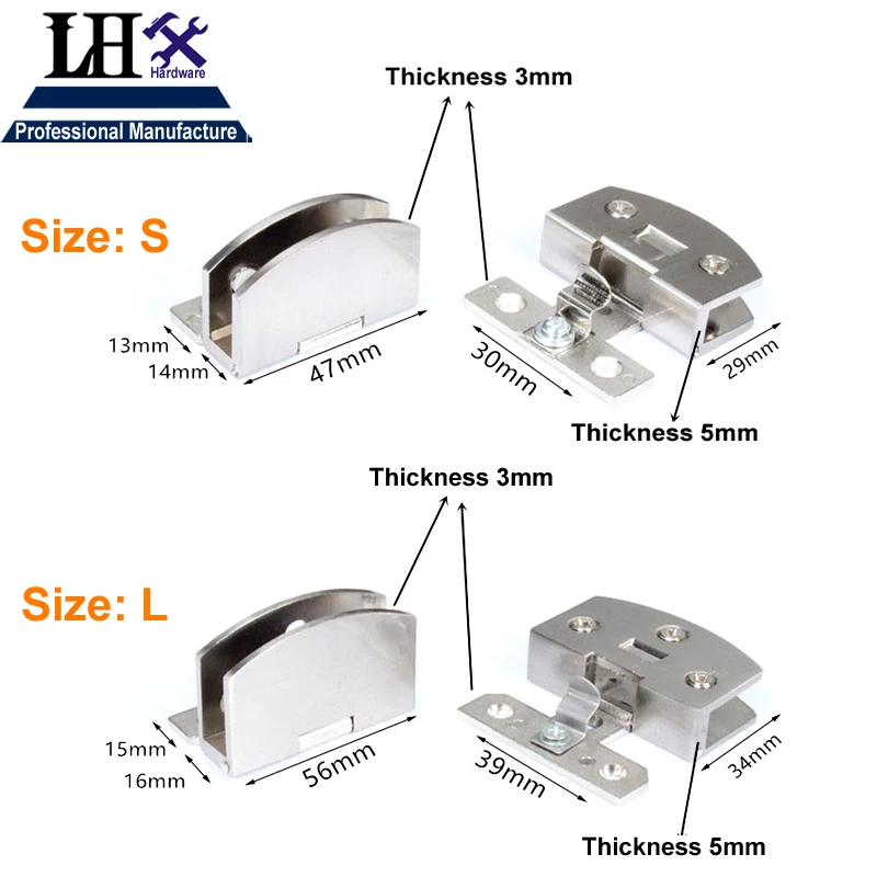 LHX YP283 стеклянный шарнирный зажим для раздвижных дверей, окон, аксессуаров для ванной комнаты, Женские Ювелирные витрины, книжный шкаф, винный шкаф i