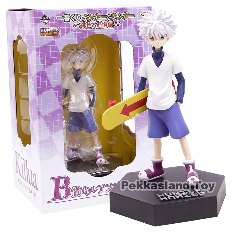 HunterXHunter Figrue Gon Freecss Killua Zoldyck Kurapika Hisoka фигурка ПВХ аниме коллекционная игрушка для мужчин подарок Детская модель - Цвет: Killua A box