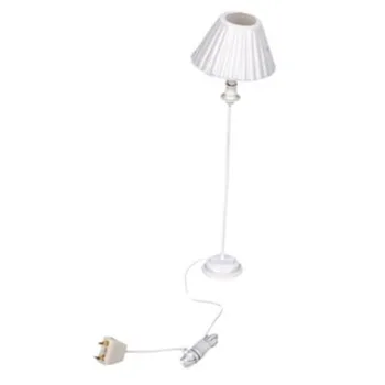 

HOT 1:12 Dollhouse Miniature Floor Lamp Light (Size: 11.5 cm, Color: White)