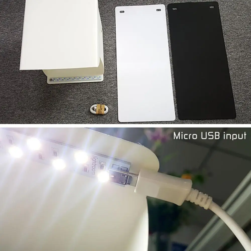 Новая новинка, USB портативная мини-световая коробка для фото с фотофонами