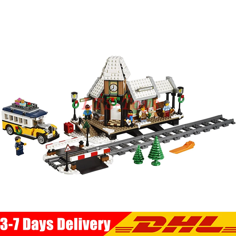 

Lepin 36011 1010Pcs Creative Series The Winter Village Set Building Blocks Bricks Educational Toys for Children Gift 10259