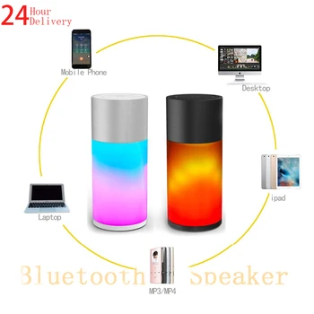 

A6 Portable Waterproof Bluetooth Bar Speaker mp3 Music Box LED Panel 360 Stereo System Hi-Fi Mobile Phone Wireless Charger