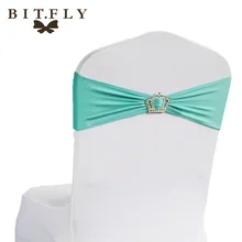100 шт Высококачественный спандекс стул полоса с пряжка с короной/спандекс створки/стул створки для чехлы для стульев для свадьбы украшение домашний текстиль