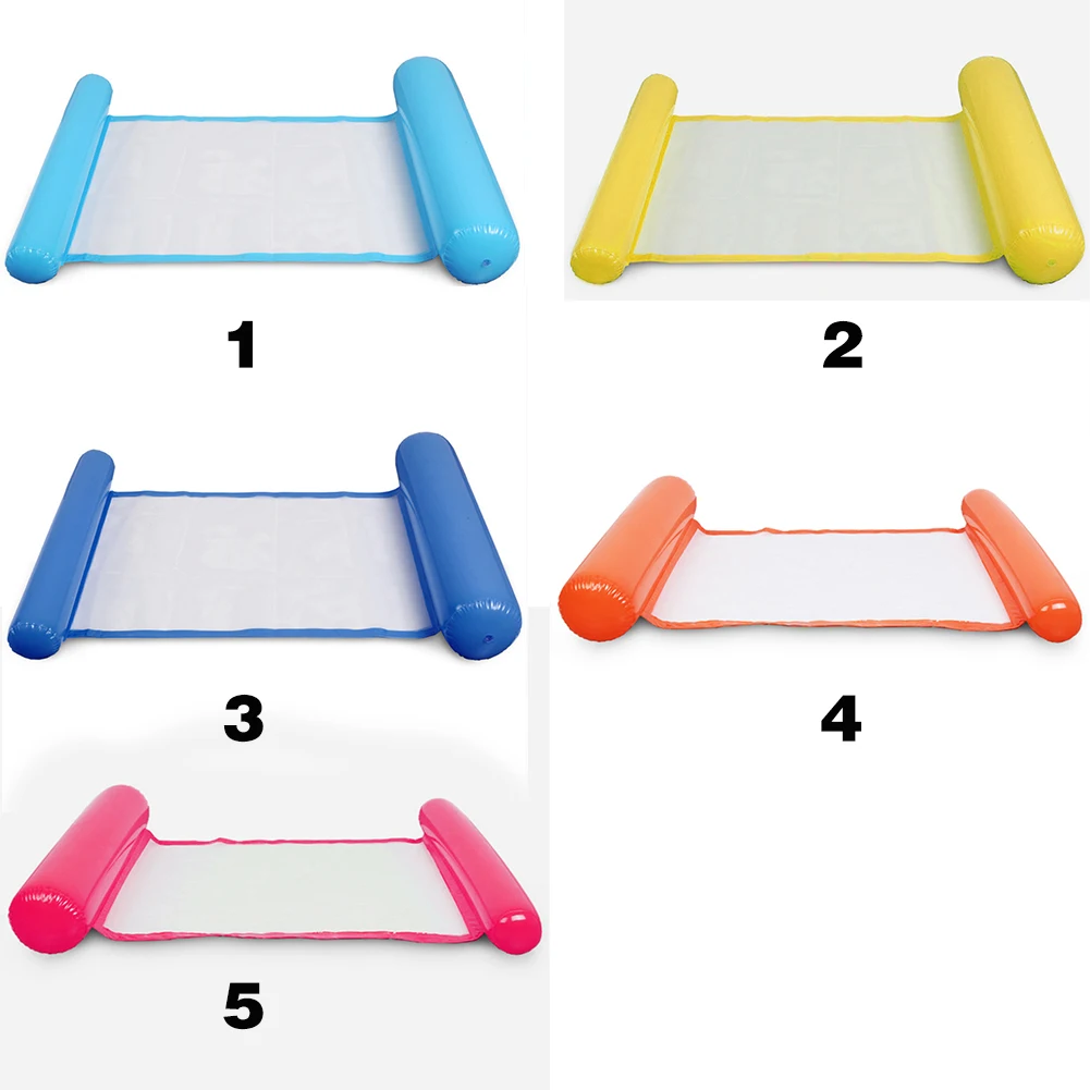Summer PVC Outdoor Water Hammock Swimming Pool Kids Adult Foldable Inflatable Floating Bed Chair Beach Lounger Backrest Recliner Summer PVC Outdoor Water Hammock Swimming Pool Kids Adult Foldable Inflatable Floating Bed Chair Beach Lounger Backrest Recliner