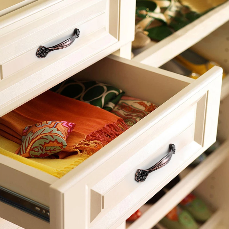 AOBITE, европейский стиль, ручки для шкафа, розовое золото, антикварная роскошь, выдвижные ящики, сплав, кухонное оборудование для обработки мебели 377