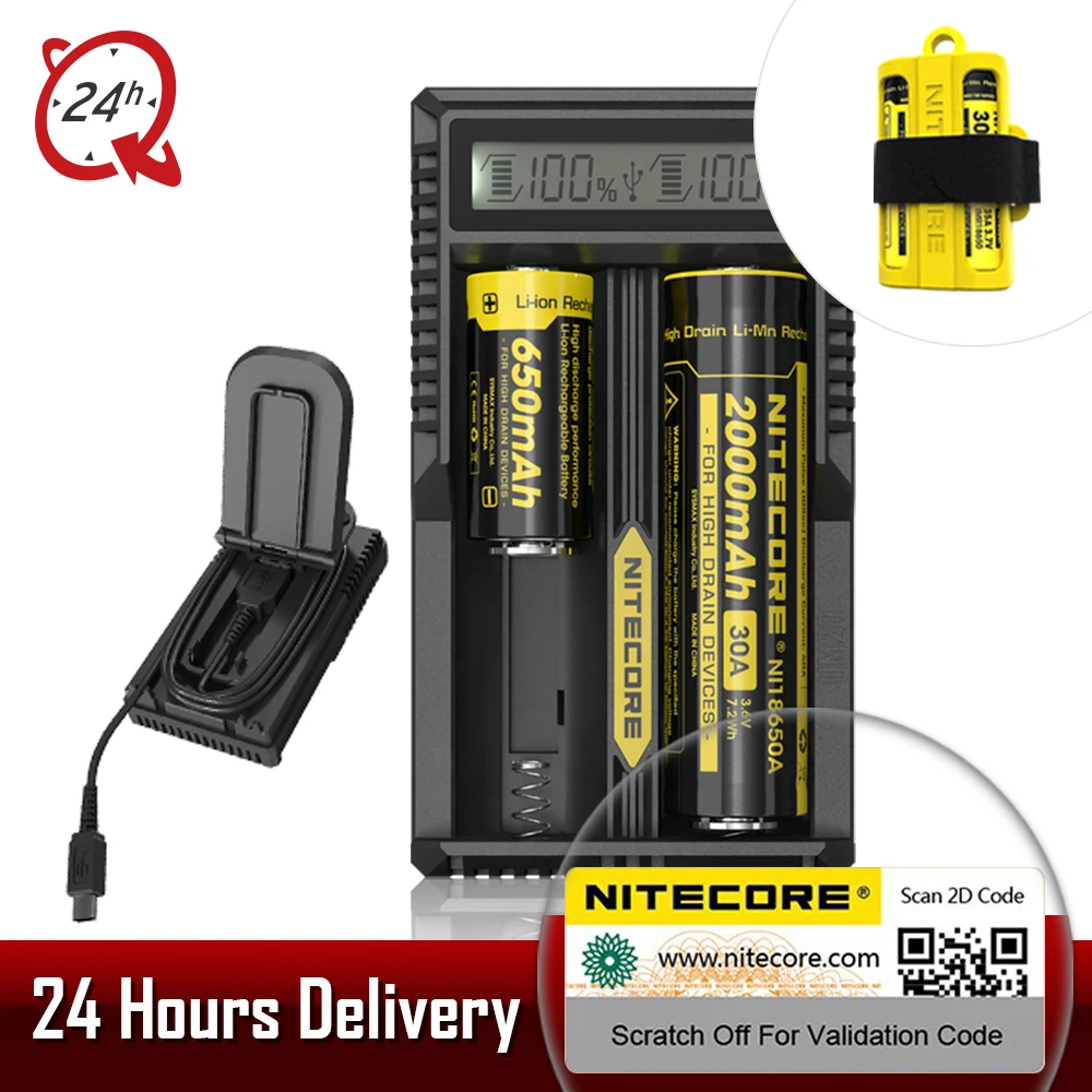 Оригинальное умное зарядное устройство Nitecore UM20 с ЖК дисплеем usb кабелем для