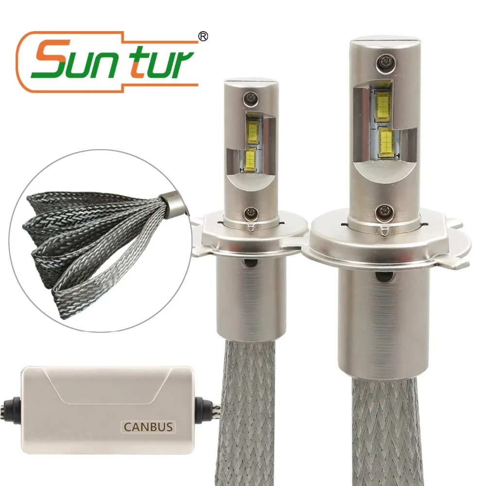 

Suntur 100W 6000K White H4 9003 HB2 CanBus Error Free LED Fanless Headlight Bulb Kit