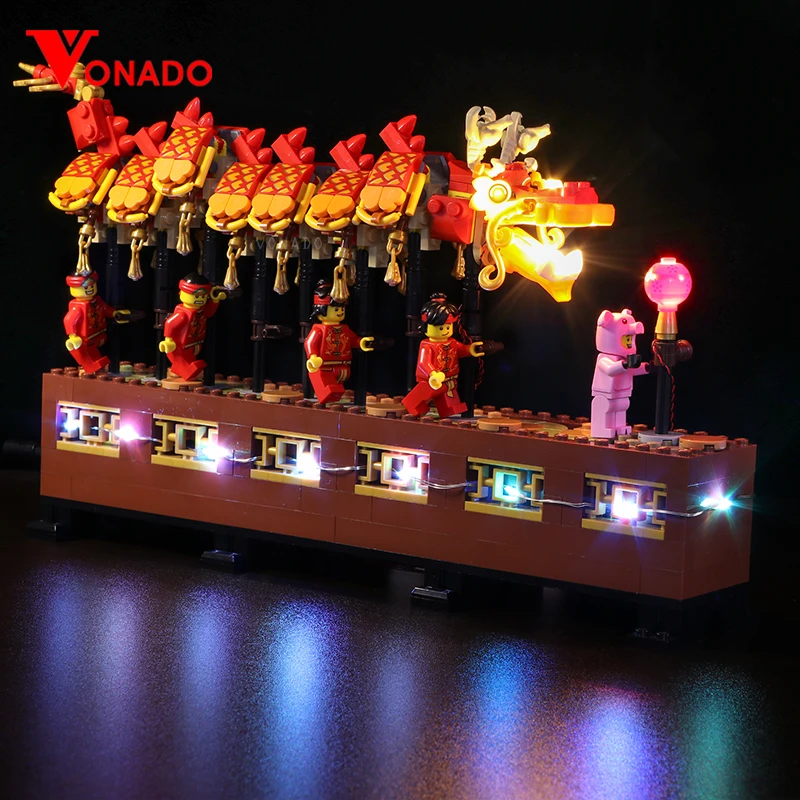 

Led light for Lepin 46002Dragon Dance Compatible Lego 80102 Model Set Building Blocks Bricks Assembled DIY Toy Gifts(only light)