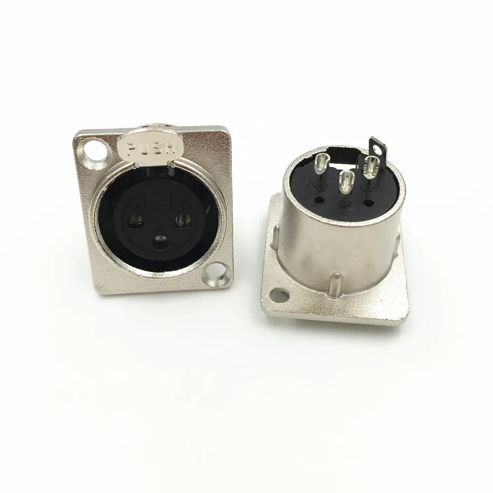 8 шт. никелированный 3 5 Pin XLR штекер гнездо панель крепление разъем динамик провод
