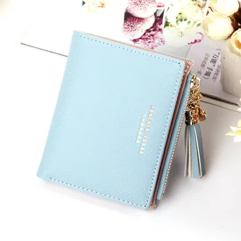 

Wallet Women Short Leather Women Purse Card Holder Ultra-thin Zipper Wallet Female Zipper Purse Carteira Feminina