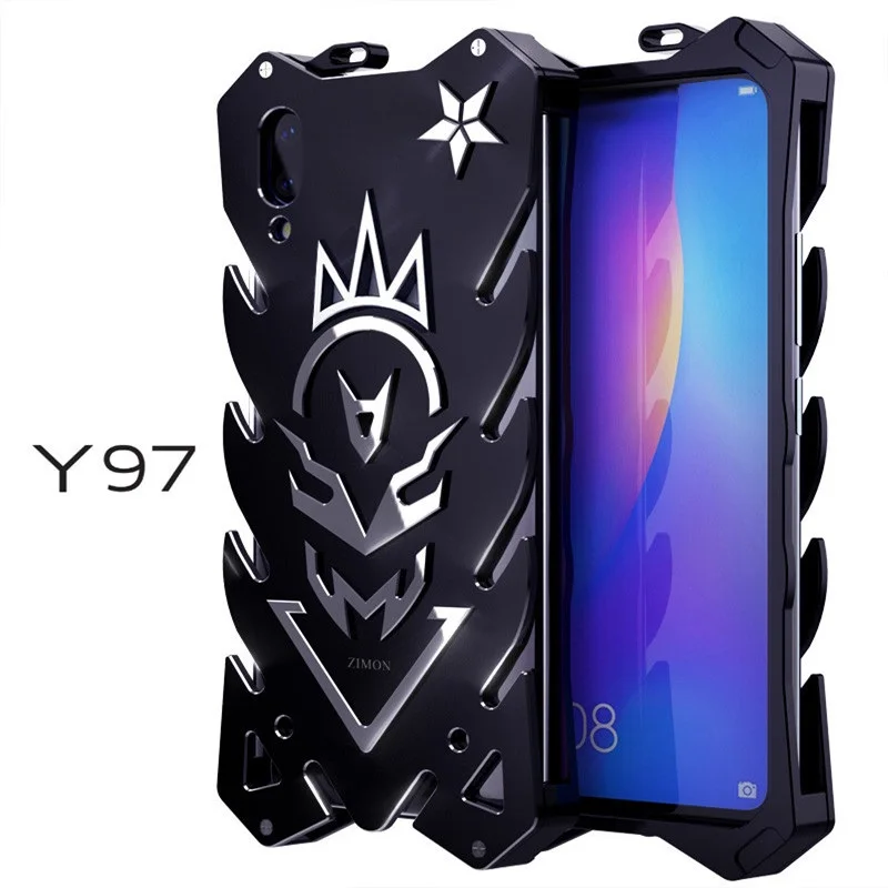 Zimon противоударный Открытый тяжелый металлический задний Чехол для Vivo Y95 Y85 Y83 Y21 Y21I Nex X20 чехол Алюминиевый противоударный чехол для телефона