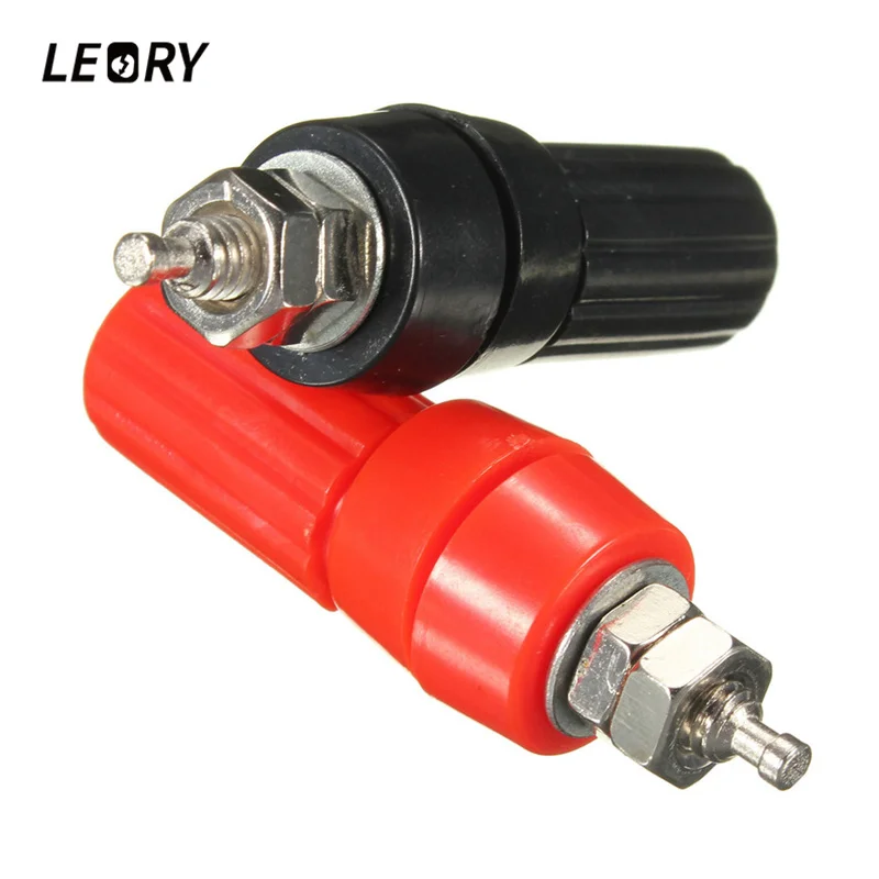 

LEORY 2 Pcs Binding Post Connector Amplifier Speaker Terminal Board Socket Adapter For AV Speaker Banana Plug