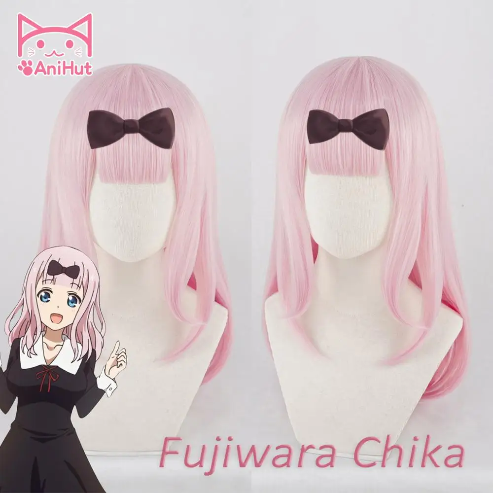 [Anihut】fujiwara Chika] костюм для косплея парик Кагуя сама: Love is War Kaguya sama wa Kokurasetai: Tensai tachi no