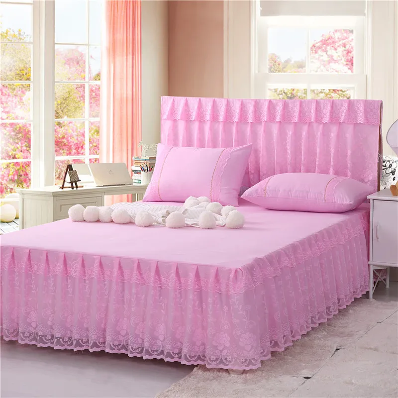 Falda de cama manta кружевная юбка принцессы для укладки кровати 1,5 м/1,8 м/2,0 м кровать - Цвет: Bed Skirt-16