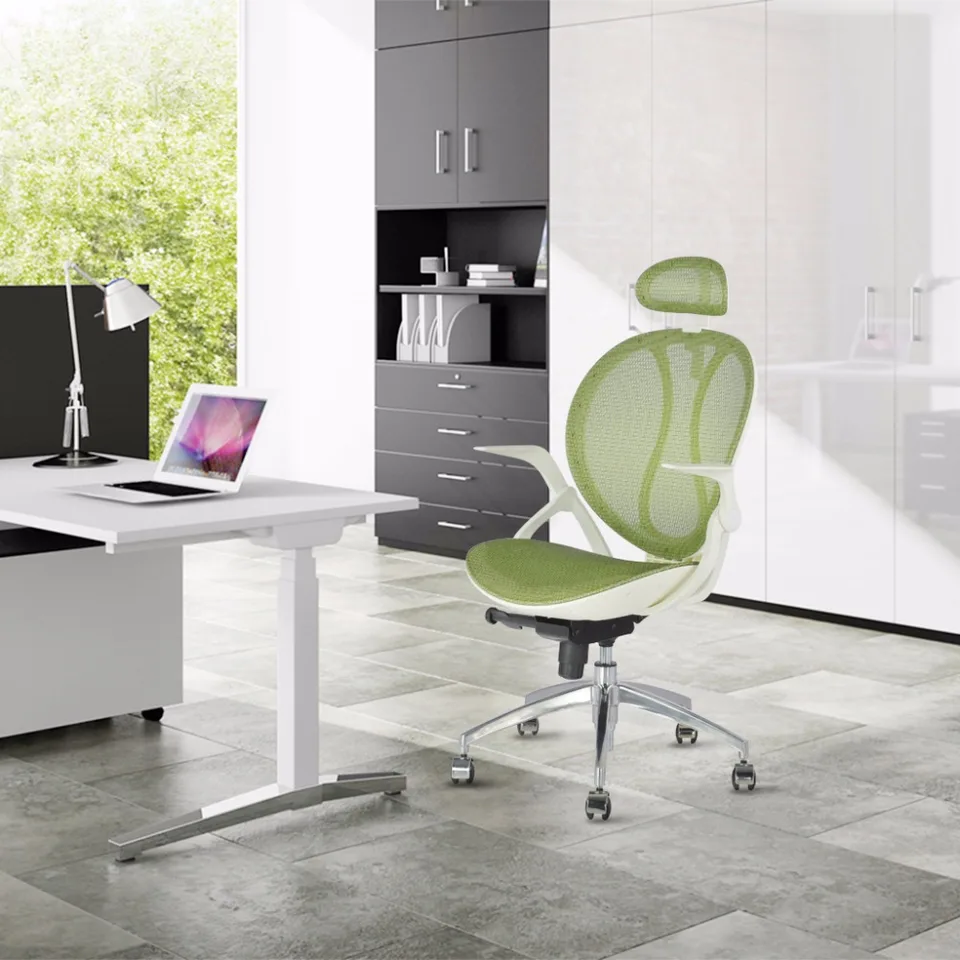 Langria High Back Swivel Green Mesh Executive Office Chair
