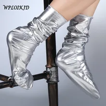 [WPLOIKJD] Harajuku креативные носки яркие 5 цветов корейский Ночной Клубные носки Для женщин эластичные ручной работы блестящие Meias Calcetines Mujer