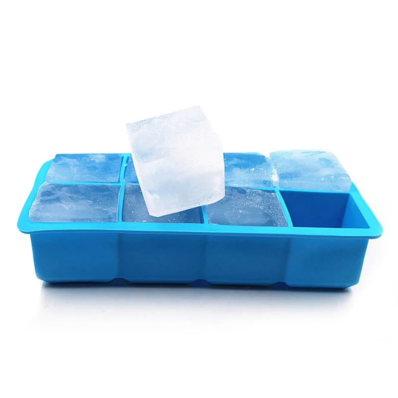 8 сеток, пищевой силиконовый лоток для льда, фруктовый кубик для льда, сделай сам, креативный маленький кубик для льда, форма квадратной формы, кухонные аксессуары