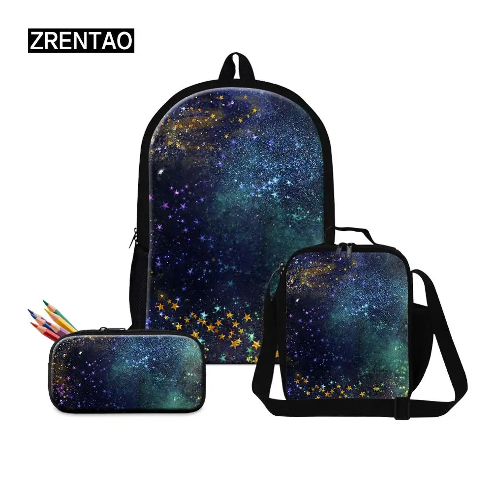 Dropshipping 3Pcs/set Big Shoulder Backpack Bagpack Teenagers Boys Girls Large Schoolbag Primary Nursering Kid Casual Bag Galaxy Dropshipping 3Pcs/set Big Shoulder Backpack Bagpack Teenagers Boys Girls Large Schoolbag Primary Nursering Kid Casual Bag Galaxy