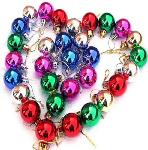 Bolas de árbol de Navidad adornos cuerdas árbol de Navidad colgante fiesta ornamento decoración de Navidad 30mm suministros de fiesta regalo Bolas de árbol de Navidad adornos cuerdas árbol de Navidad colgante fiesta ornamento decoración de Navidad 30mm suministros de fiesta regalo