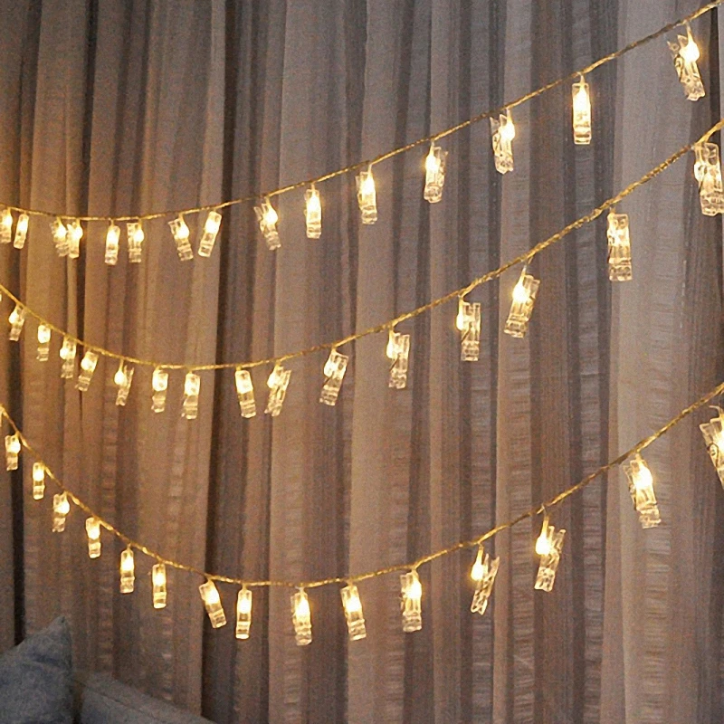 Personalized-Wedding-Decoration-Starry-Photo-Holder-String-Lights-Book-Room-Decor- 02Clip-Window-Christmas-Centerpieces-Battery
