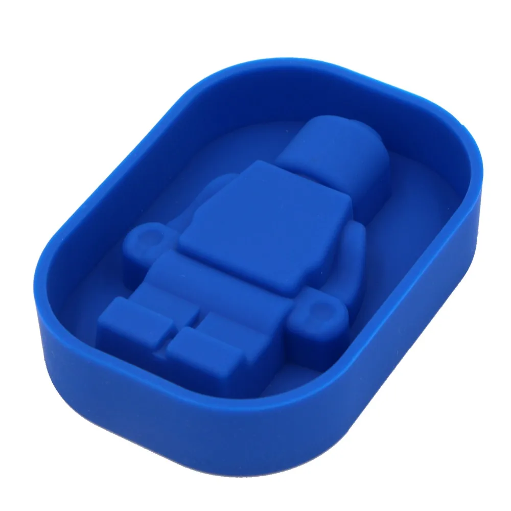 royalblue Силиконовая форма робот емкости для мороженого роботы для мороженого Форма для мороженого Силиконовые Формочки молд, аксессуары для выпечки бар форма для льда кухонный гаджет - Цвет: royalblue