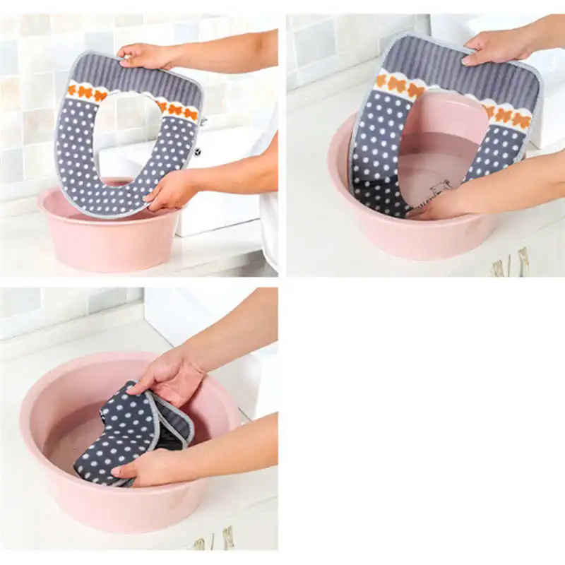 Bathroom Protector Closestool Soft Warmer All Shape Toilet Cover Seat Lid toilet mat bathroom wereld cat toilet mats 19jan22