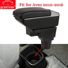 QCBXYYXH ABS Car Armrest Box For Chevrolet Aveo 2010-2016 Center Console Storage Box Decoration Holder Case Auto Accessories