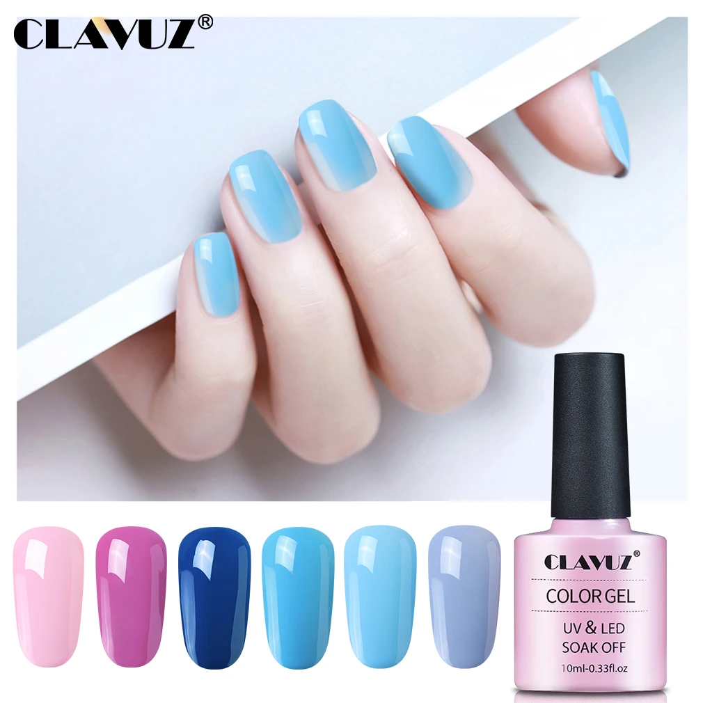 

CLAVUZ New 6pcs/lot 10ML Varnish DIY Kit Gel Nail Polish Set Lucky Soak Off Semi Permanent Hybrid Enamel Lacquer Sets 72 Colors