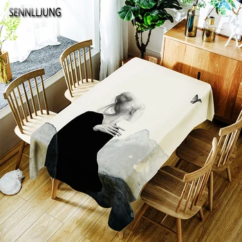 

SENNLLJUNG Waterproof Oilproof Table Cloth Tablecloth-for-table Dining Kitchen Table Cover Protector OILCLOTH FABRIC COVERING
