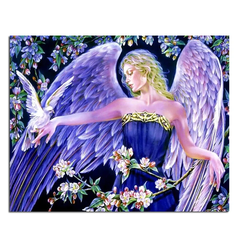 Angel Wing 50x40cm New 100 Full Area Highlight Diamond Needlework Diy