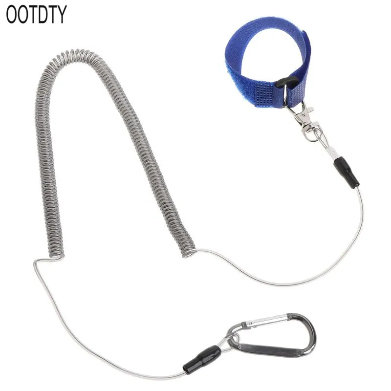 

Fishing Retention Rope Anti-drop Safety Elastic Cord Retractable Wrist Belt Adjustable Universal Steel Wire With Climbing Hook B