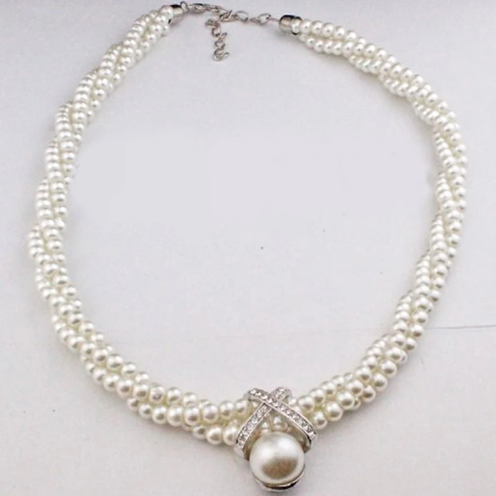 

Fashion Women Pendant Chain Pearl Necklace