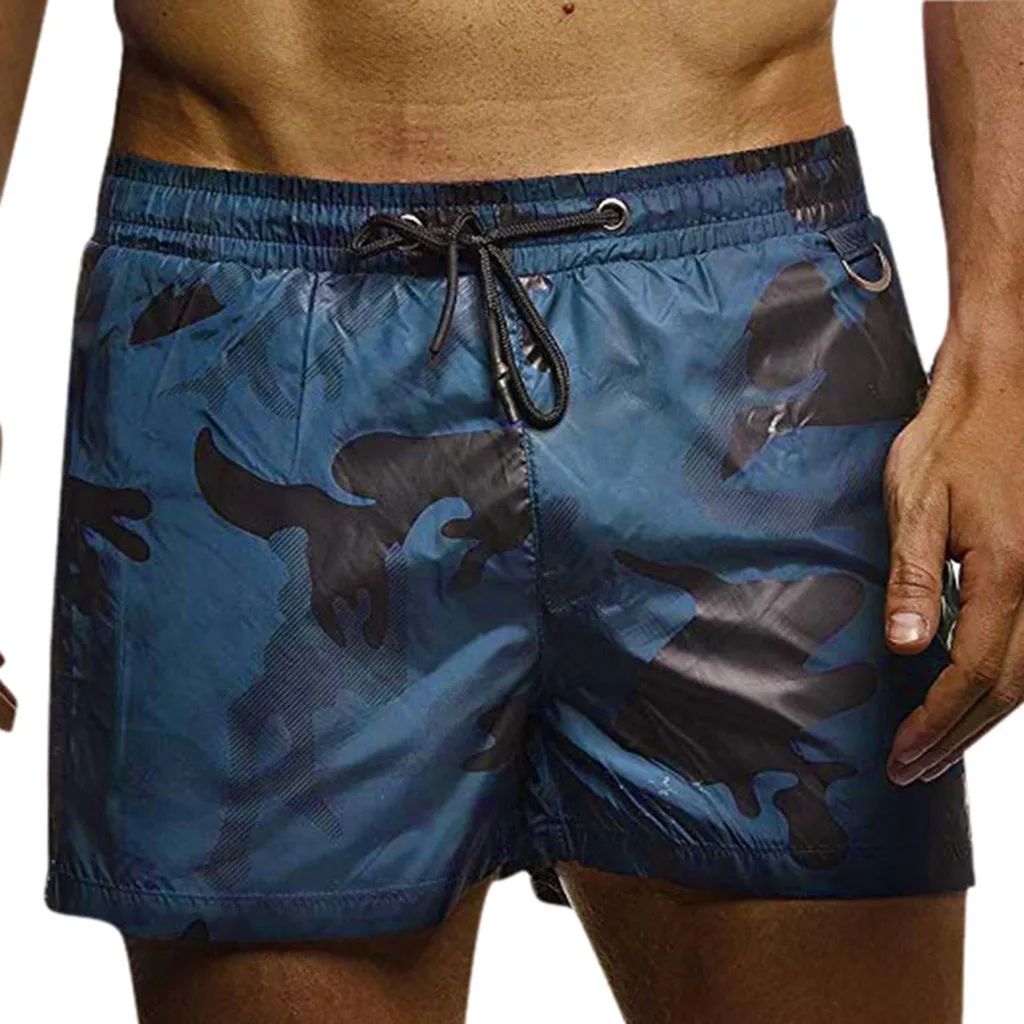 Hot Sale Men's Shorts Sports Camouflage Jogging Elasticated Beach Mid Waist Drawstring Short Boardshorts Fashion Brand