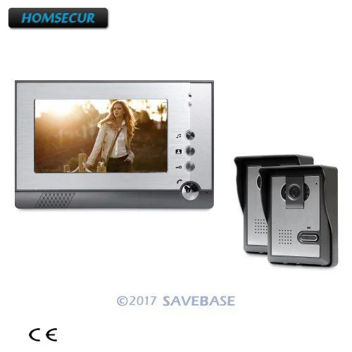 

HOMSECUR 7" Video Door Phone Intercom System with Outdoor Monitoring for Home Security
