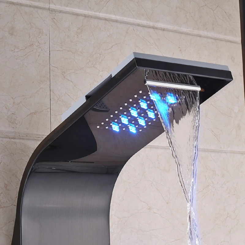 Ulgksd Led Change Bathroom Shower Faucet Waterfall Rain Shower