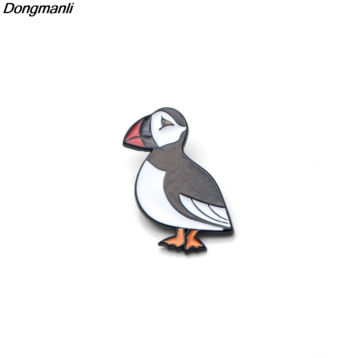 

P2595 Dongmanli Cute Puffin Sea bird Metal Enamel Pins and Brooches for Women Men Lapel pin backpack badge Gifts