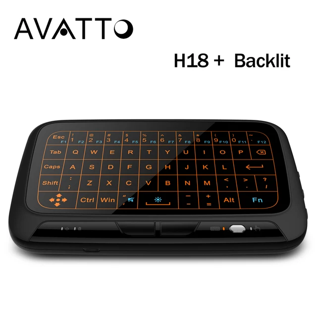 Best Offers [AVATTO] Big Full Touchpad Backlit Wireless mini keyboard, 2.4GHz Gaming Air Mouse with Touch pad For Smart tv,TV Box, PC,Laptop