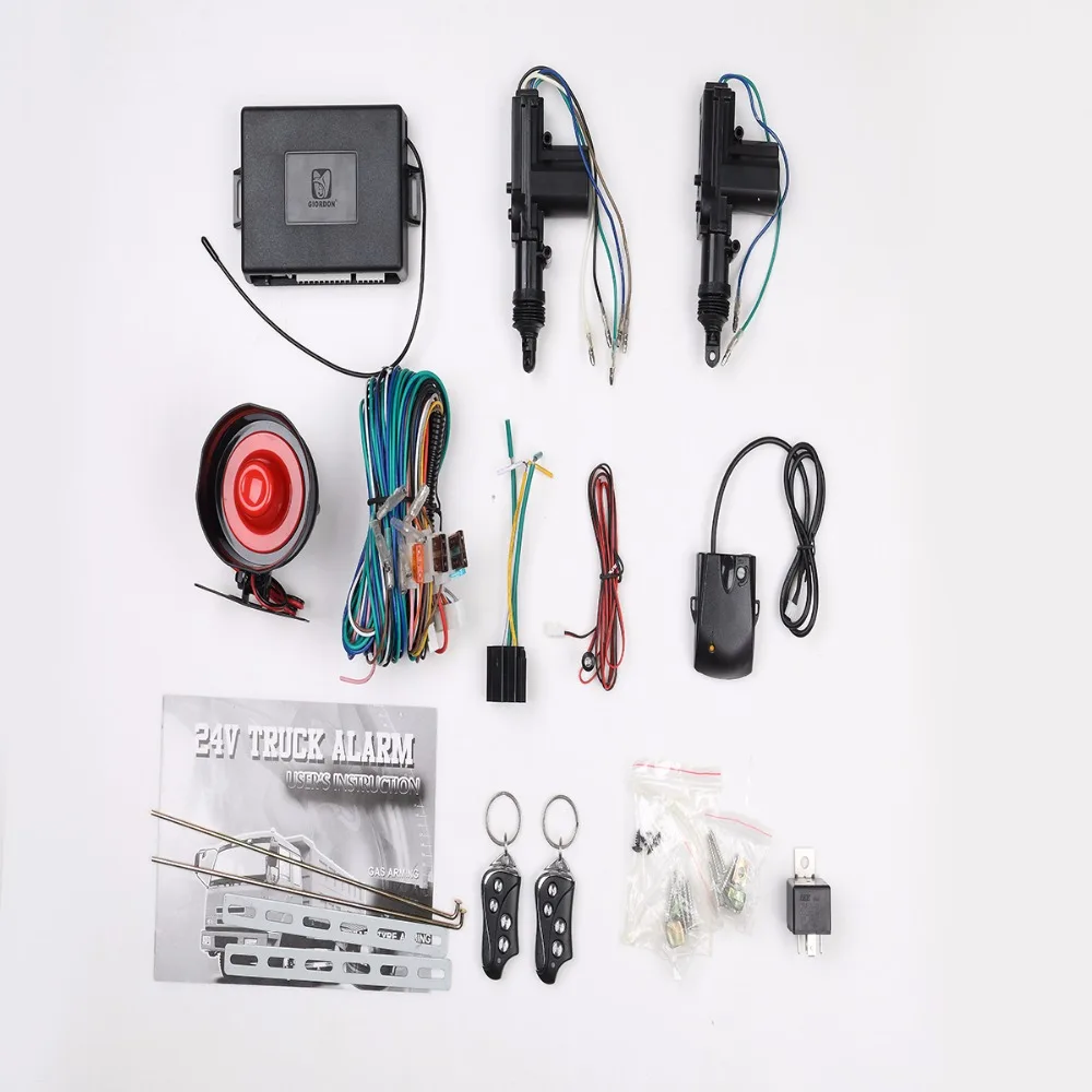 

24V Universal Central Door Lock locking system Universal Auto Remote control Vehicle Keyless Entry System for truck 2 door