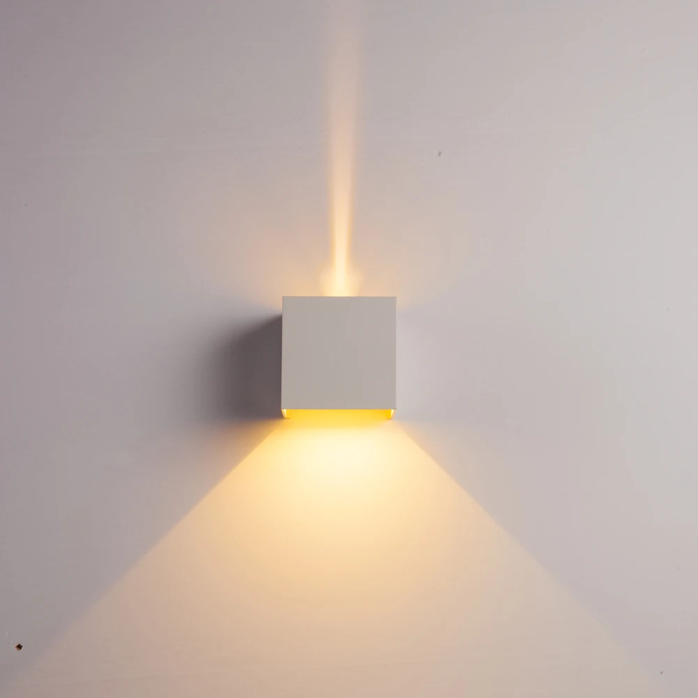 Ajustável ao ar Cubo de Superfície à Prova d' Água Levou Parede Lâmpada Frio - Quente Branco Azul Verde Vermelho Livre Montado Varanda Jardim Luz 12 w 8 Parede Lâmpada frio quente branco azul verde