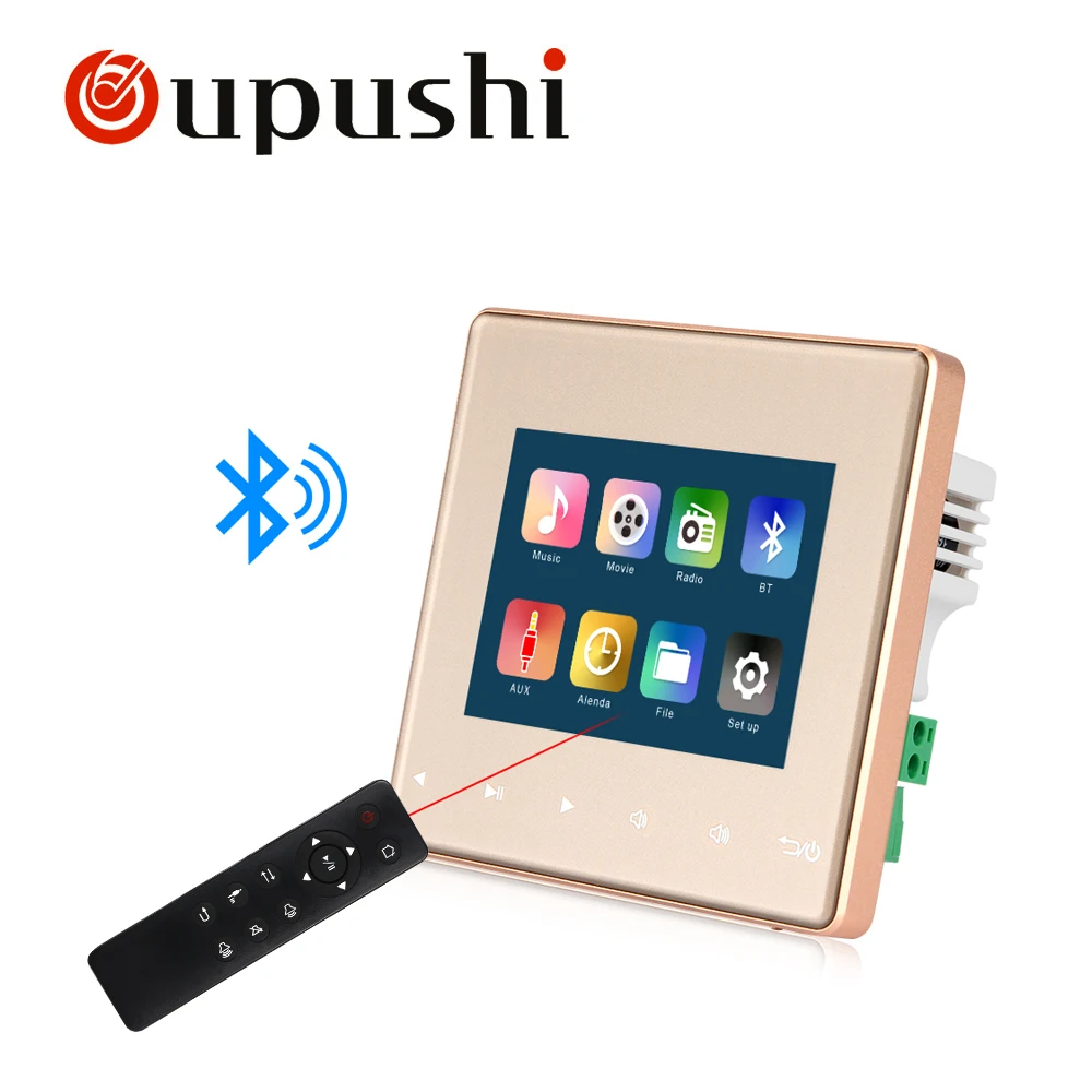 Oupushi домашний аудио визуальный в стенах усилители, FM/SD/AUX in/USB музыкальный плеер, Bluetooth цифровой стерео усилитель, домашний кинотеатр cinem