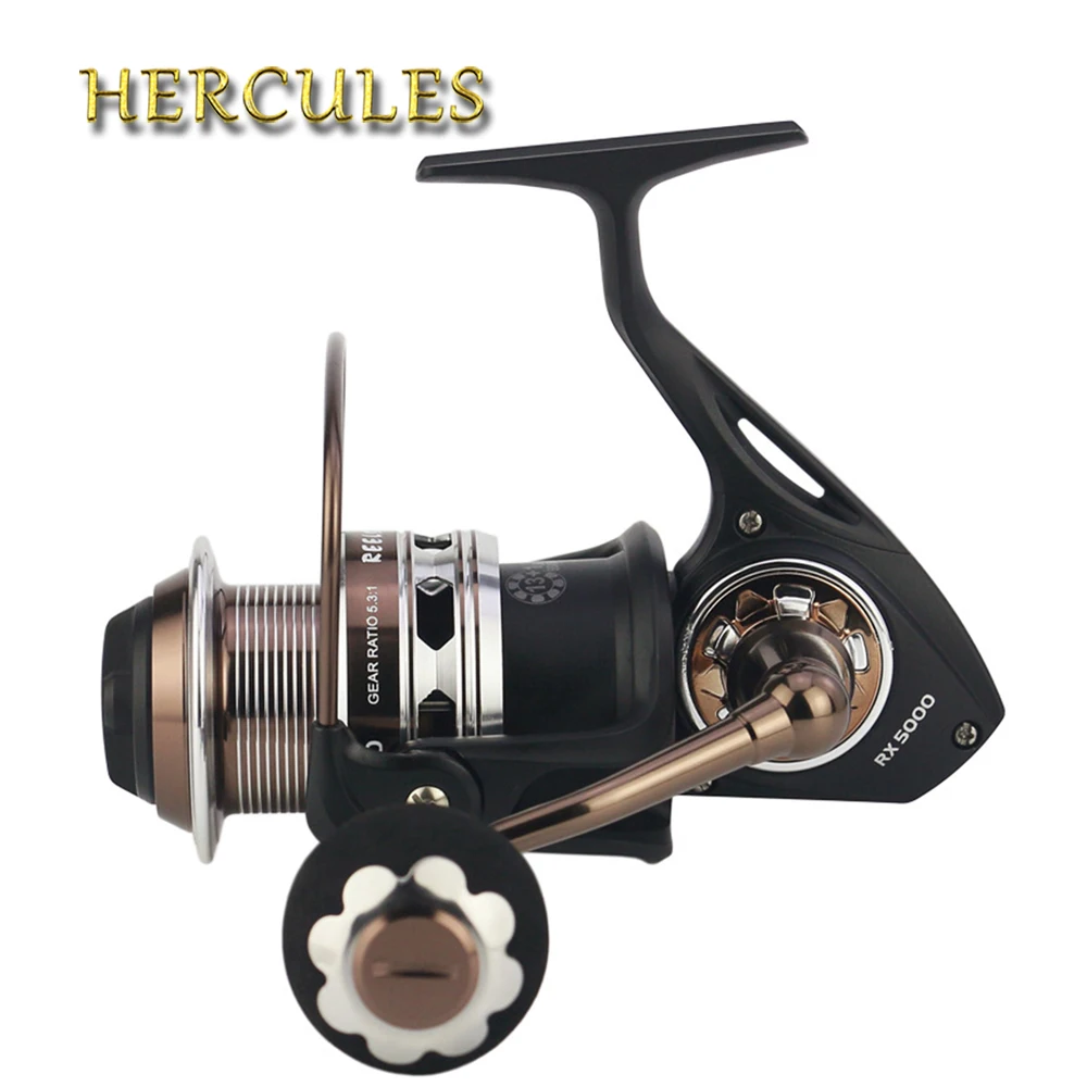 

Hercules 13+1 BB 5.3:1/5.1:1 Fishing Reel Bait casting Reel Full Metal Spool SaltWater Wheel Trolling Coils 5000-9000 Series